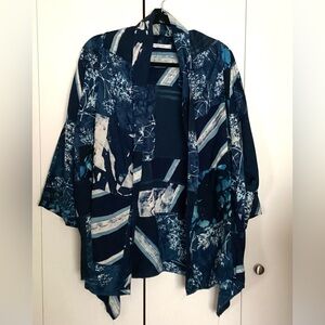 Blue batik jacket. XL